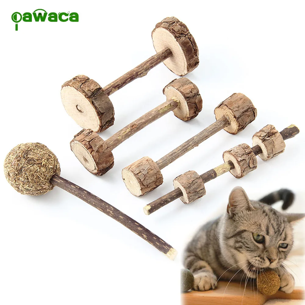 

5Pcs/Set Cat Lollipop Nature Of Mint Lollipop Kittens Cat Toy Cat Catnip Ball Wood Sky Stick Cat Accessories Pet Toy
