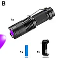 ZK20 дропшиппинг мини масштабируемый 3 режима Скорпион УФ светодиодный фонарик Ультрафиолетовый фонарь детектор денег ПЭТ пятна мочи Detecto