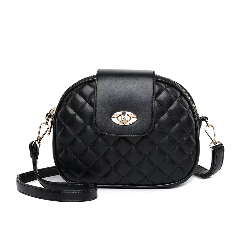 

2019 new fashion wild geometric diamond three-layer large capacity ladies shoulder bag simple mini Messenger bag handbag