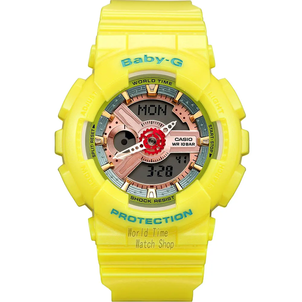 Часы Casio BABY-G Женские кварцевые спортивные часы мода рестинг на открытом воздухе спортивные двойные водонепроницаемые baby g Часы BA-110 BA-111 - Цвет: BA110CA9A-1