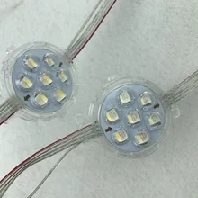 DC24V RGBW DMX512(UCS512 чип); 5050 SMD адресуемый пиксельный модуль, 7 шт. 5050 SMD светодиодный; 1,68 Вт; 40 мм Диаметр круглого типа