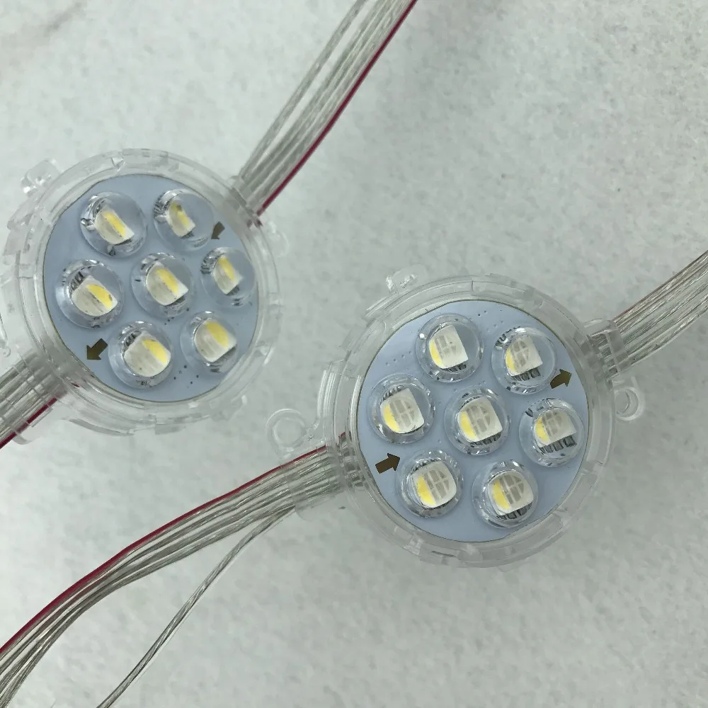 

DC24V RGBW DMX512(UCS512 chip);5050 SMD addressable pixel module,7 piece of 5050 SMD LED;1.68W;40mm diameter round type