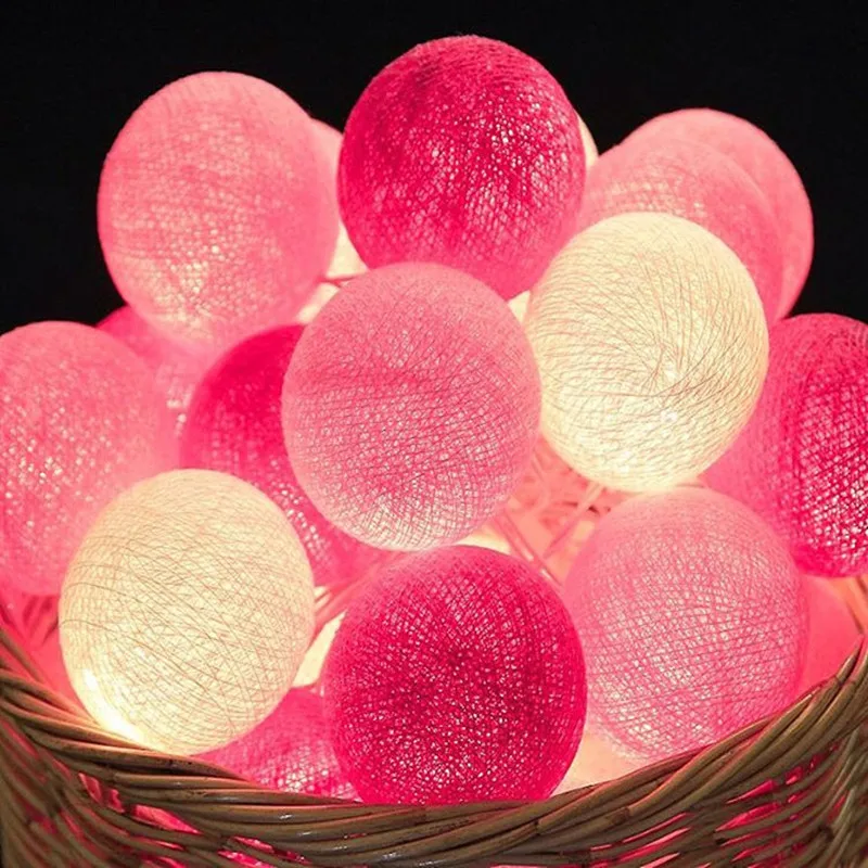 

Fairy 5 LED Cotton Ball String Light Christmas New Year Garland Holiday Lighting Lamp Wedding luminaria Chandelier outdoor Decor