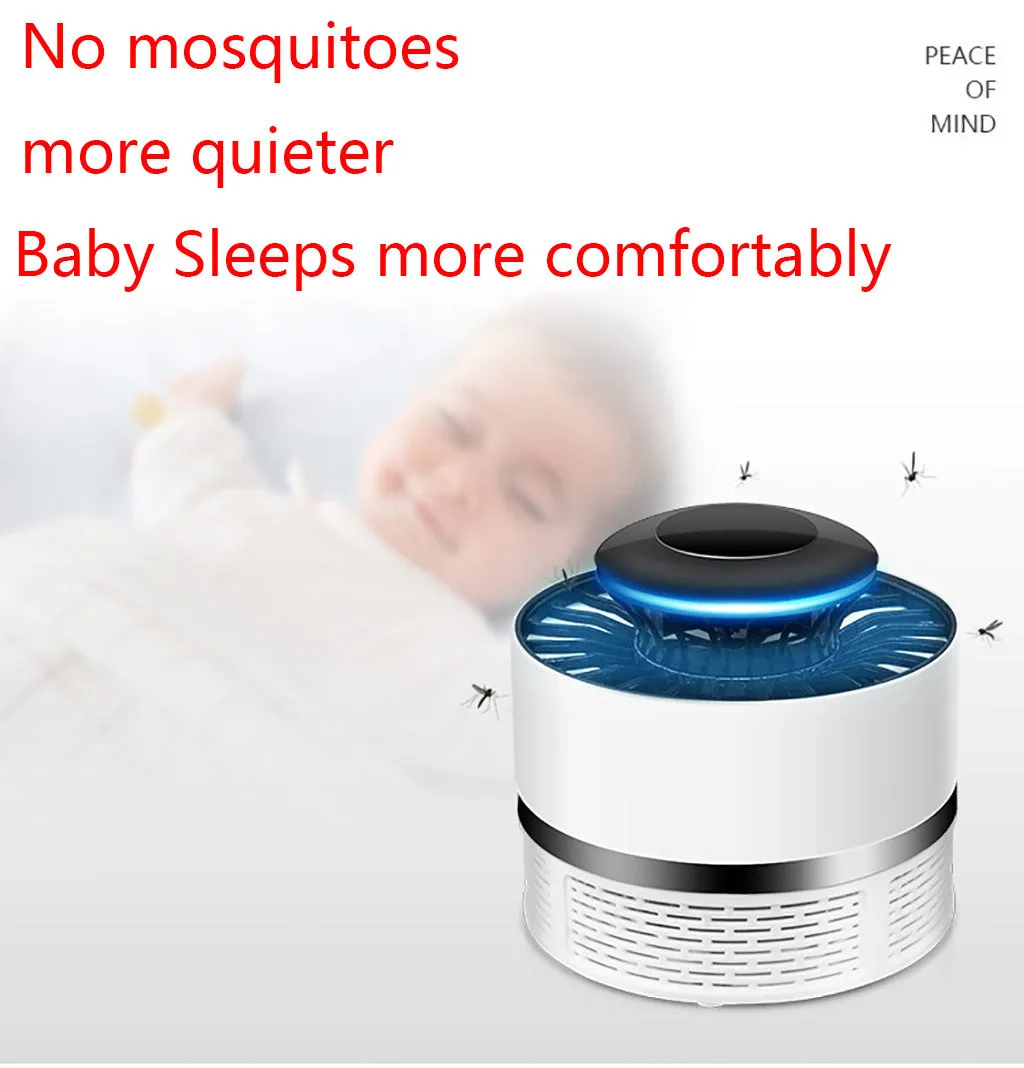 Новая высококачественная антимоскитная лампа для отпугивателя комаров 5 Вт USB умная оптически управляемая лампа для уничтожения насекомых Прямая