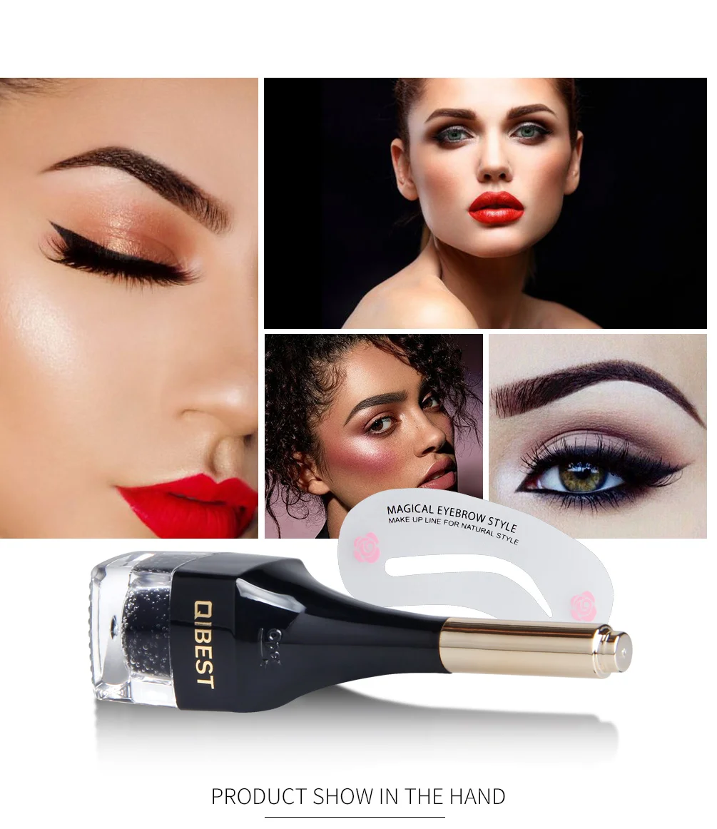 Hottest Eyebrow Extension Tint Gel Hair Fiber Brush Makeup Waterproof Easywear Black Brown Eye Brow Tattoo Women Makeup