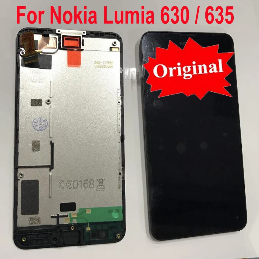 

Original Best Working LCD Display Touch Screen Digitizer Assembly Sensor with Frame For Nokia Lumia 630 / 635 Phone Panel Parts