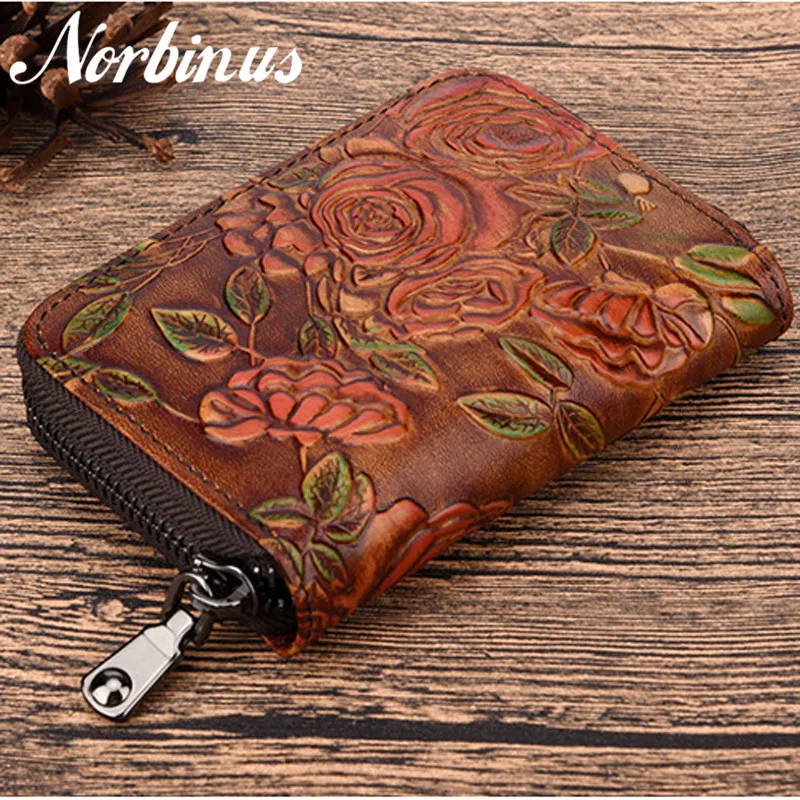 Norbinus женский кошелек из натуральной кожи женские короткие кошельки на молнии