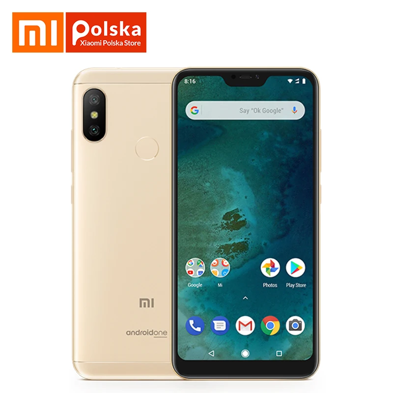 Глобальная версия Xiaomi Mi A2 Lite 3 ГБ 32 Snapdragon 625 мобильный телефон Android One 12 Мп + 5 AI