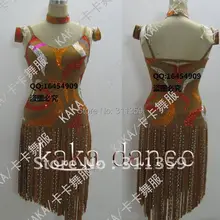 Конкурс бахрома латинский танец платье, сальса платье, девушки танцуют платье, KAKA-L9188