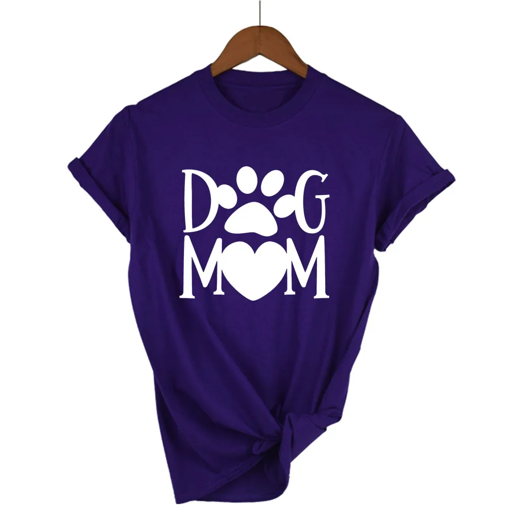 الكلب أمي باو رسائل المتناثرة طباعة المرأة التي شيرت القطن عارضة مضحك t قميص لسيدة فتاة أعلى المحملة محب قطرة السفينة