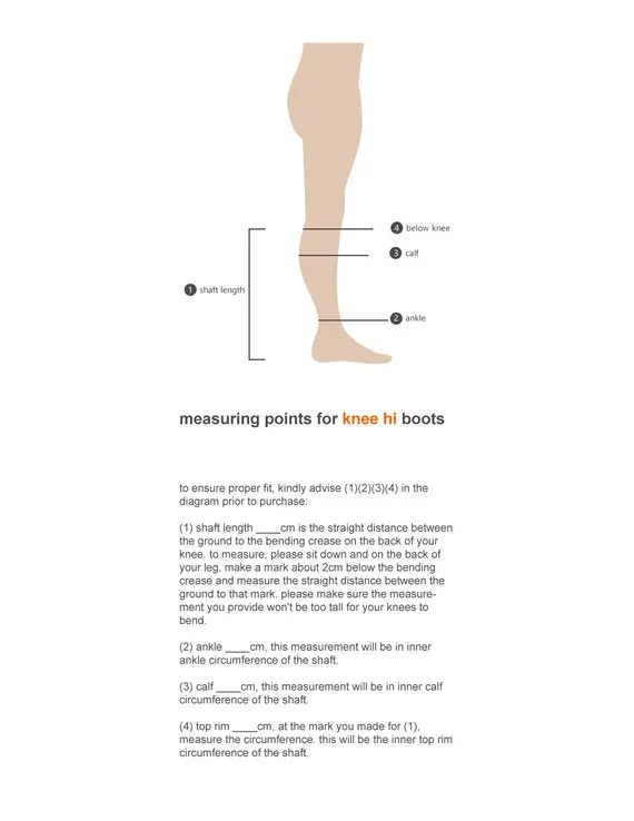 knee high measure guide