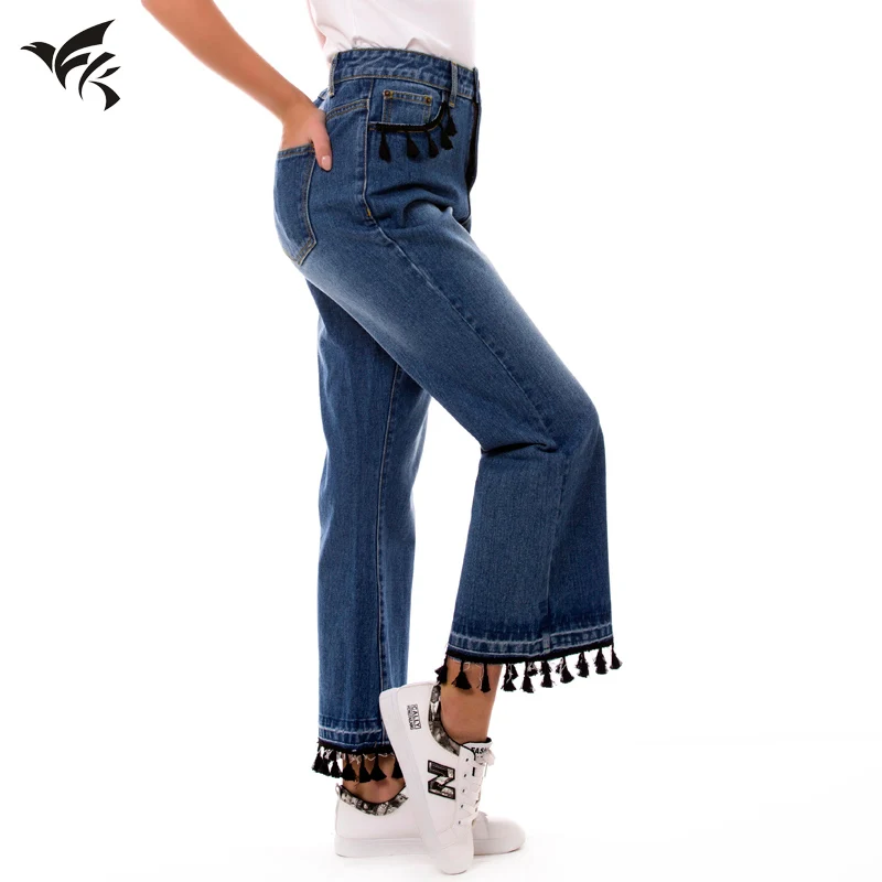 Spring Summer Hot Sale Ladies Tassel Wide Leg Pants Loose