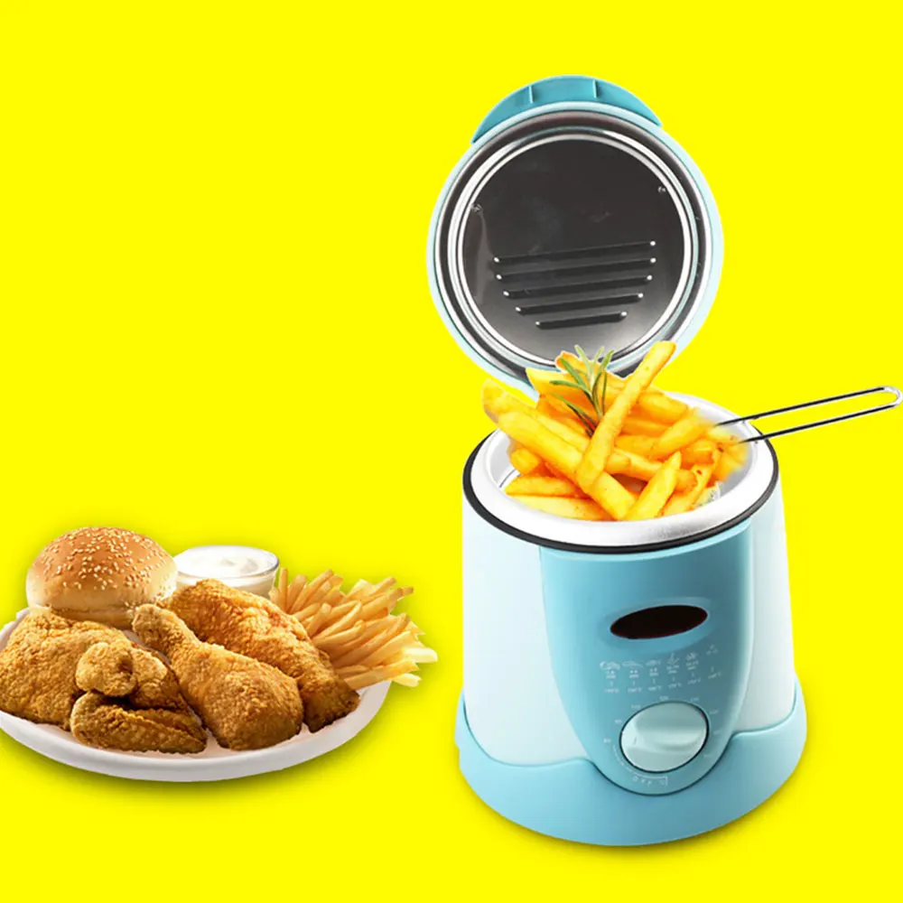 

Home Electric Deep Fryer Countertop Compact Stainless Steel French Fry Maker