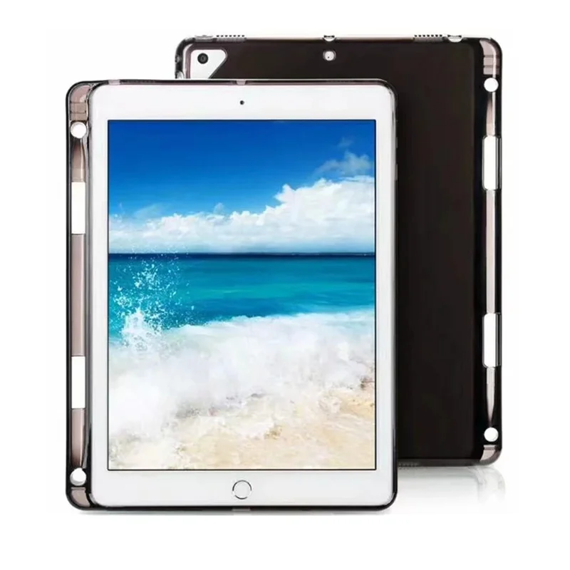 

For iPad Mini 5 Case Clear Soft TPU Gel Silicone Case Back Skin Protective Transparent Cover For iPad Mini 5 Case Pencil Holder
