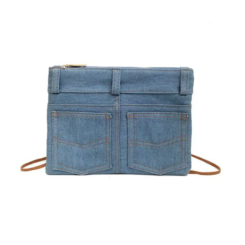 

Simple Denim Portable Shoulder Messenger Bag Women Versatile Simple Retro Handbag Crossbody Bag bolsa feminina 2019 Fashion
