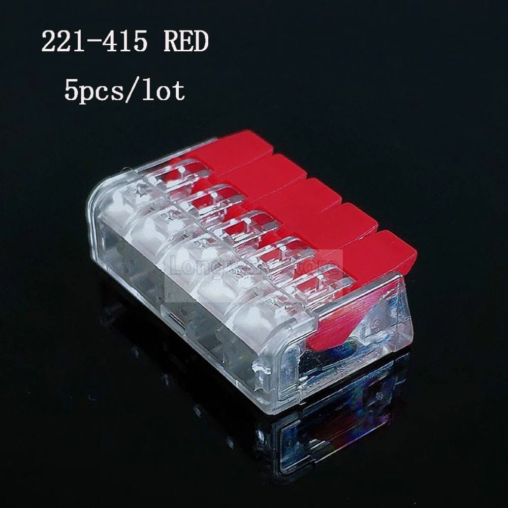 

Red wire Connectors 415 plug in electrical connector cable connection power fast connector cable TERMINAL BLOCK wire connectors