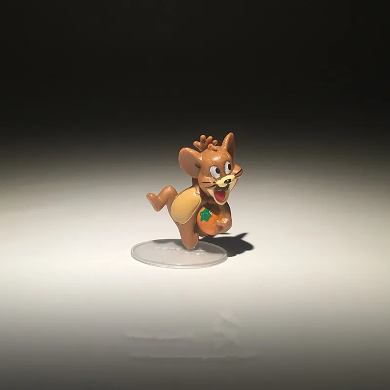 

5pieces/lot 3.5cm pvc mini cat and mouse doll Bonsai toys Viewing figures play house Christmas gift