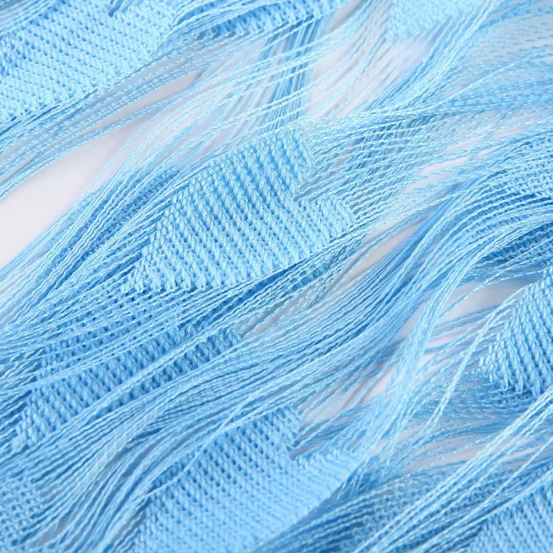 New Tulle Door Window Room Divider Curtain Valance Heart Line Screening Curtain Sheer Curtains Fringe String Curtain Panel HG0020 (11)