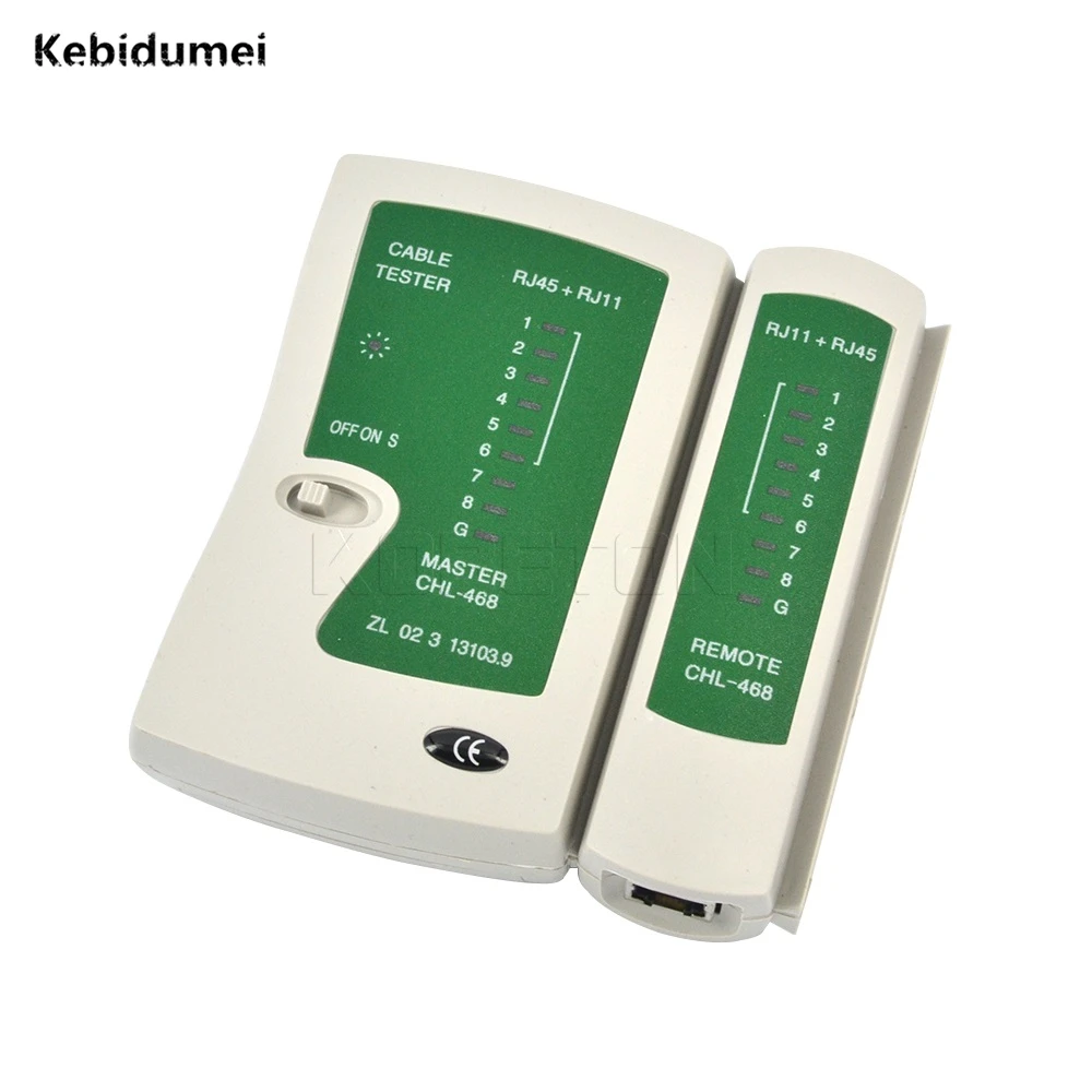 

Kebidumei Mini RJ45 RJ11Cat5 Cat6 LAN Cable Tester Wire Telephone Line Detector Tracker Tool Kit Handheld Network Cable Tester