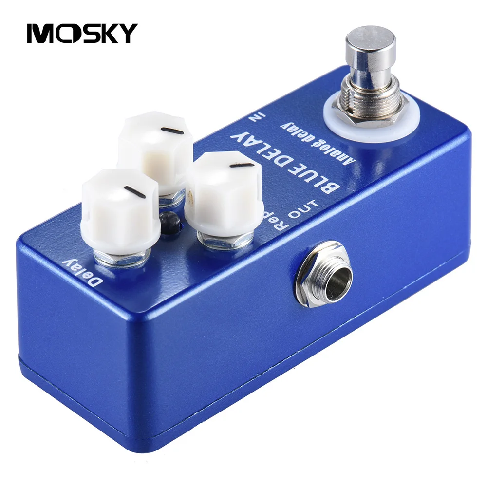 High Quality Mosky Blue Delay Mini Guitar Effect Pedal with Controls