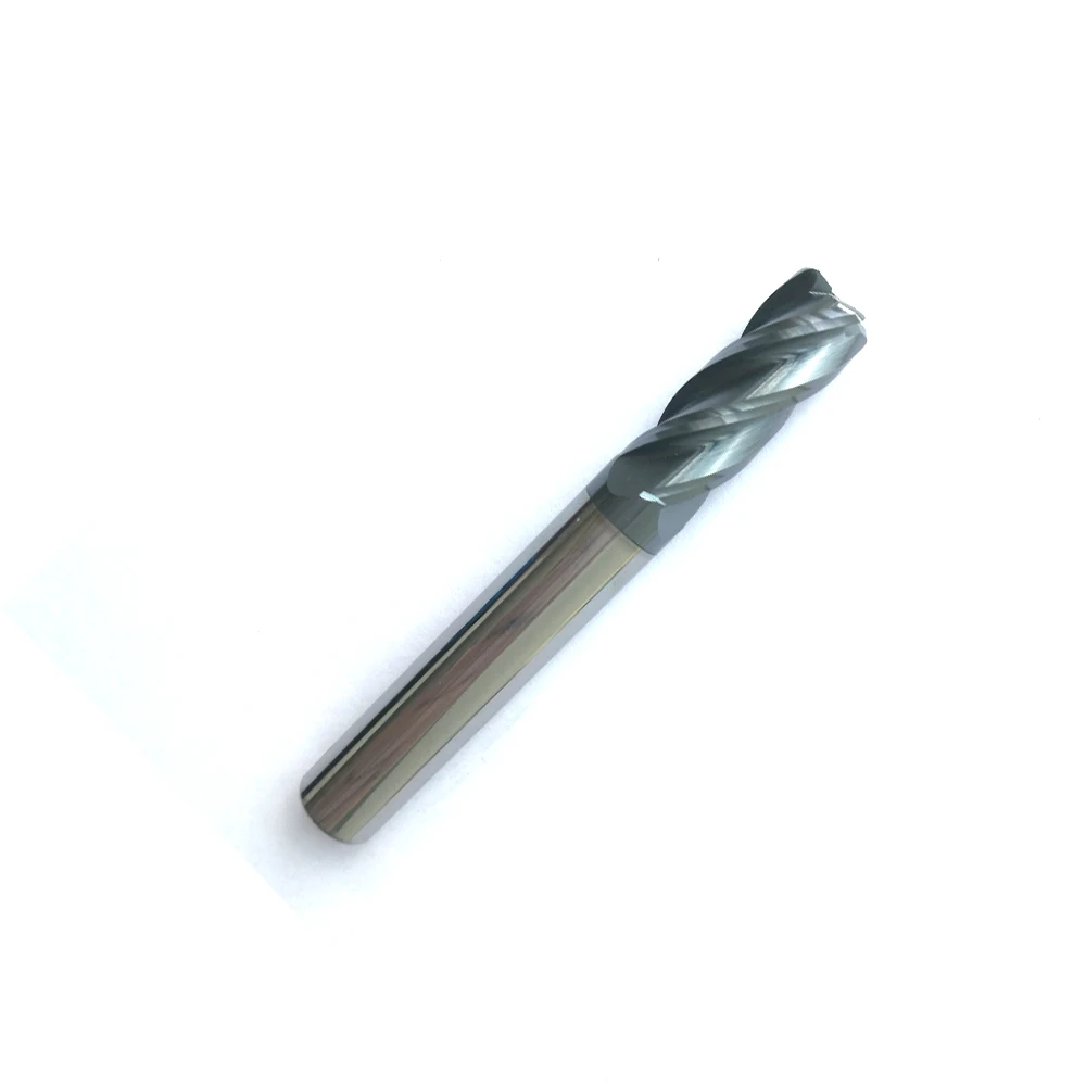 

8mm 4 Flutes corner Radius End mill hrc55 with coating Spiral Bit Milling Carbide CNC Router bits D8*20*D8*60*R1