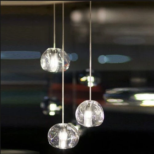 

Mizu 3 Light Pendant by Nicolas Terzani from Terzani Suspension Lamp Chandelier Gold/ Transparent Lighting Fixture