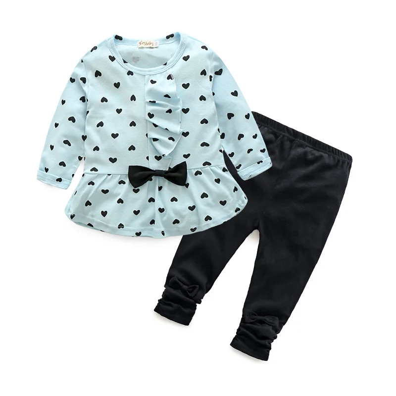 Г. Фирменный комплект детской одежды с сердечками комплект одежды для маленьких девочек из двух предметов футболка+ штаны
