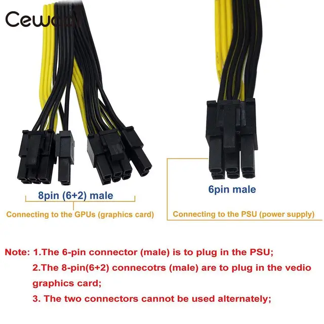 Special Offers Modular Power Cable Power Cable Extension Power Cable 6Pin Male To Dual 8Pin(6+2) Male Mining Server 18AWG Special Offers Modular Power Cable Power Cable Extension Power Cable 6Pin Male To Dual 8Pin(6+2) Male Mining Server 18AWG
