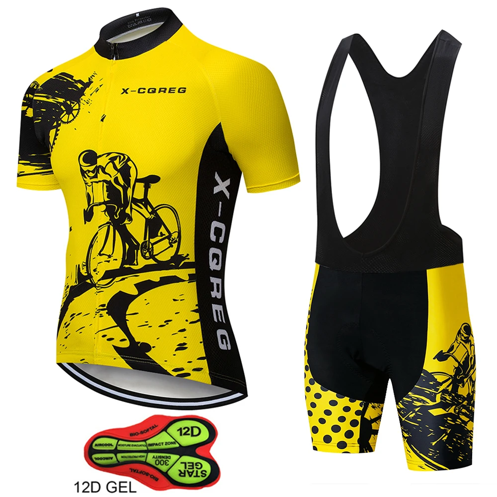 2019 تنفس الدراجات الملابس الموالية فريق الدراجات الملابس قصيرة الأكمام MTB دراجة الملابس/سريعة الجافة روبا Ciclismo الرجال الدراجات مجموعة