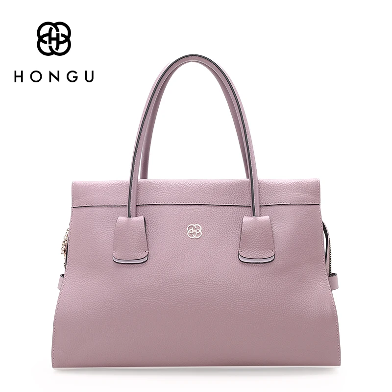 

HONGU Fashion Handbags 100% Natural Genuine Leather Womens Top-handle Bags Female sac a main femme de marque luxe cuir 2017