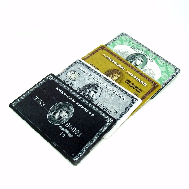 Реальная емкость Золотой/черный/зеленый/серый кредитные карты Американский Экспресс USB флэш-накопитель Флешка 4GB8GB16GB32GB u диск