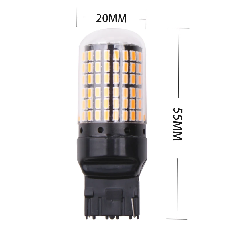 2 шт. T20 W21W 7440 1156 ba15s bau15s P21W PY21W 144SMD сигнала поворота светильник S25 Canbus ERROR FREE автомобильная лампа стоп-сигнал lamp12-24v