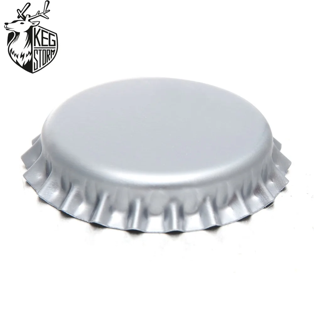 

20PCS KEG STORM Beer Bottle Cap Beer Lid For Homebrew Beer Tool Silver Beer Cover