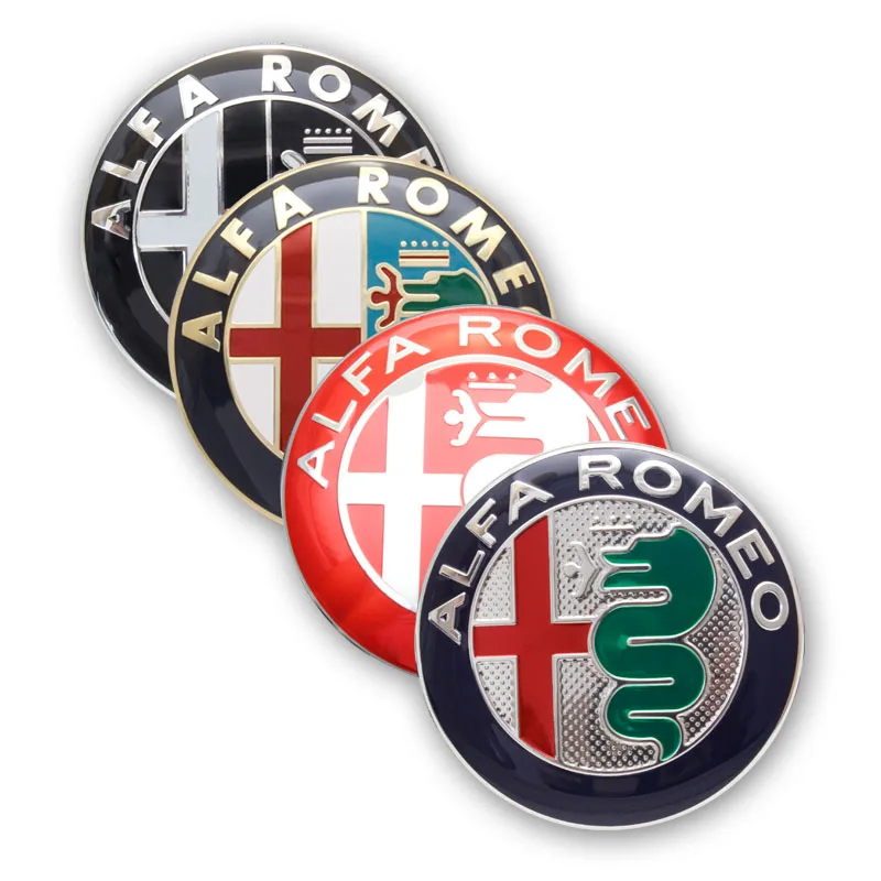 

2pcs 7.4cm ALFA ROMEO Car Logo emblem Badge sticker for Mito 147 156 159 166 Giulietta Mito Spider GT Car-styling Accessories