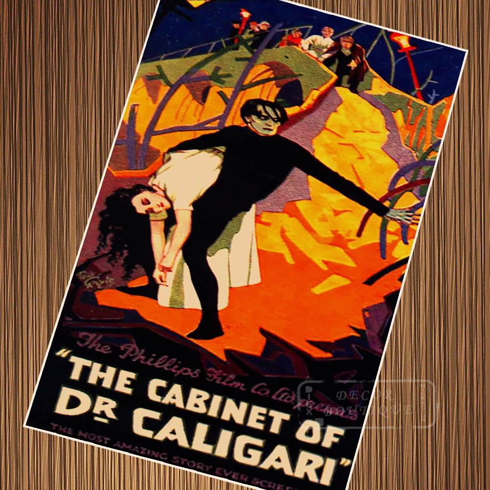 THE CABINET OF DR CALIGARI  RARE 1920 SILENT FILM POSTER A3 REPRINT