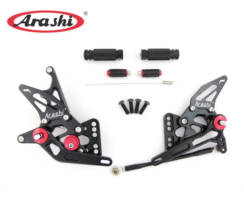 Arashi для SUZUKI GSXR1000 2005 2006 CNC Rider Rearset регулируемые Подножки GSX-R1000 GSXR 1000 05 06 черный - Цвет: Black