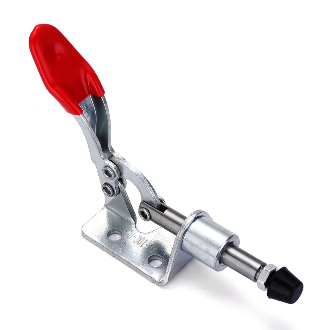 1pcs GH-301A Vertical Type Toggle Clamp Hand Tool Holding Capacity 45kg Bar Red Handgrip Push Pull Toggle Fixture Clamp
