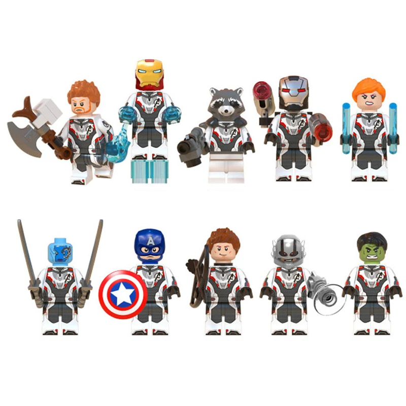 

Avengers 4 Super Heroe New War Service Ants Nebula Black Widow Hulk Figure Building Block Set Movie Kids Toy Compatible Legoings