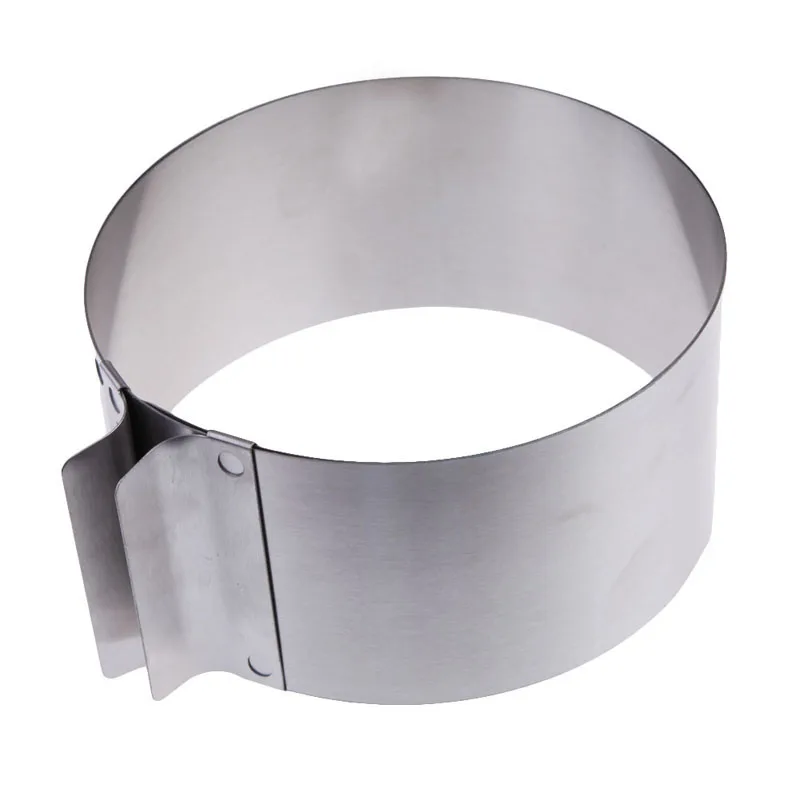

Stainless Steel Round Circle Cookie Fondant Cake Mold Cutter Pastry Tool Safe Cake Mould Adjustable Baking Cake Decorating Tool