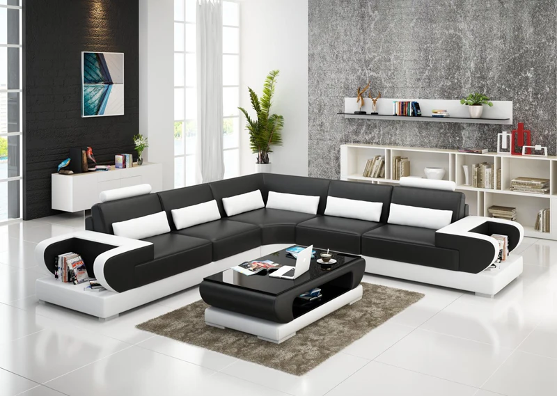 Модульный дизайн мебель для гостиной Geniue кожаный диван набор G8003B|living room