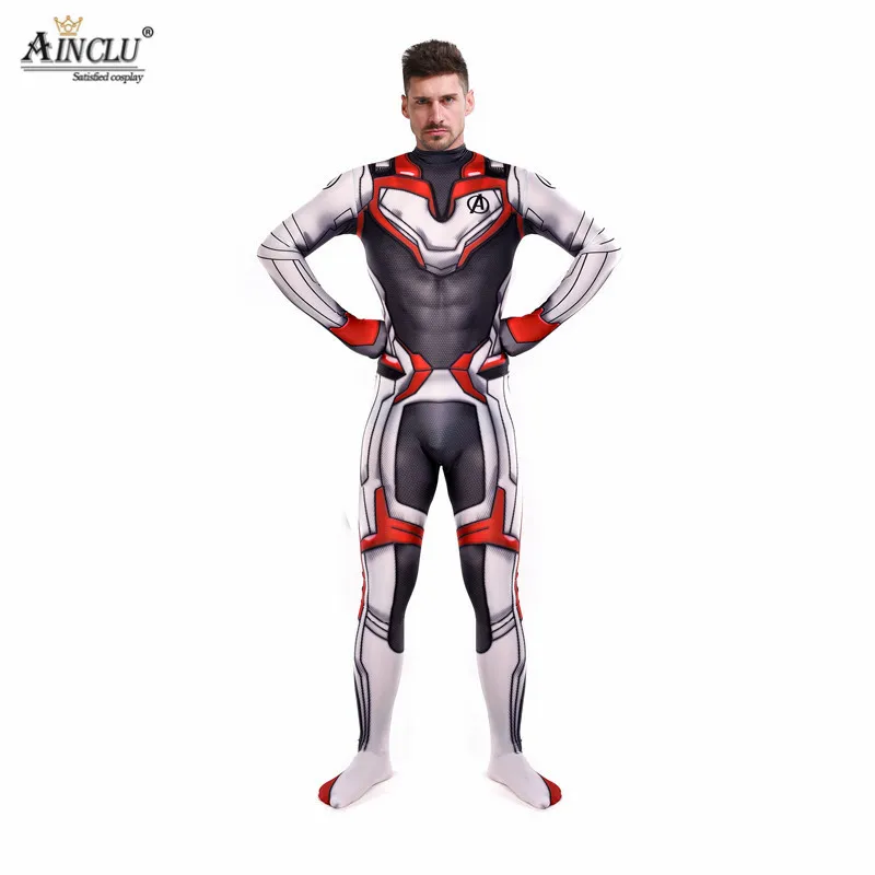 Adults Kids Avengers Endgame Quantum Realm Cosplay Costume Superhero Captain America Avengers 4 Zentai Bodysuit Suit Jumpsuit CH