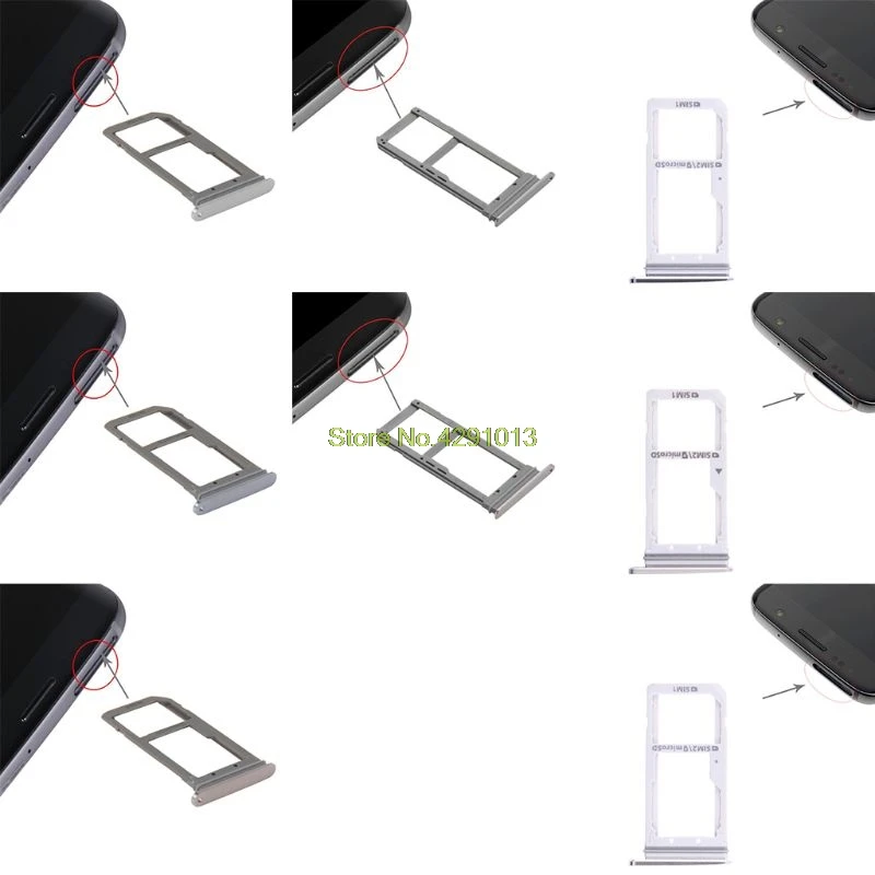 Новинка 2019 лоток для сим карт с двумя слотами держатель сменная часть Samsung Galaxy S7