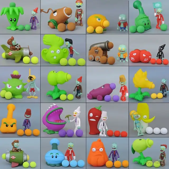 1 Set 19 Styles Plants Vs Zombies Action Figures Toy Launch