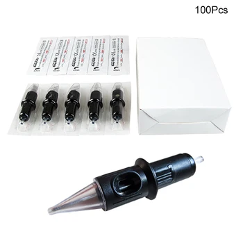 

Pro New 100 Pcs Mixed Big Size Black Disposable Cartidges Permanent Makeup Needles for Tattoo Eyebrow Needles agulha tatuagem
