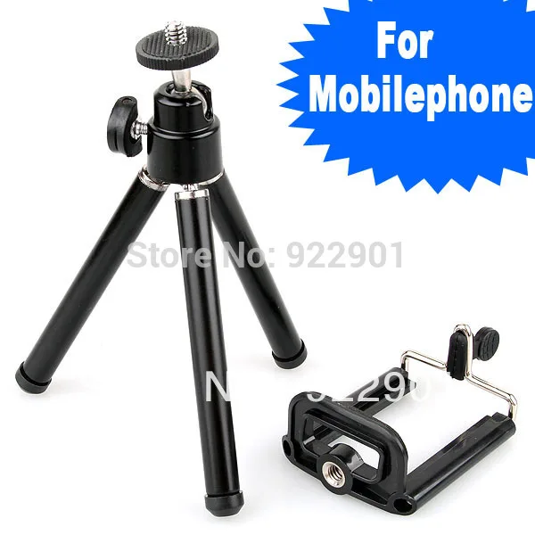 

black color 2in1 mini Tripod Stand Holder for Camera Mobile Phone Cellphone