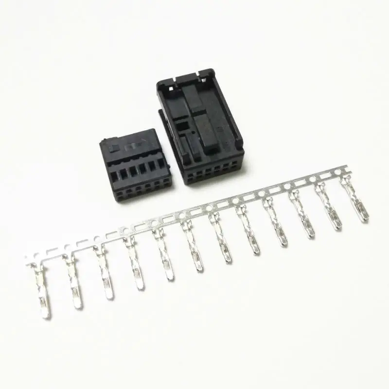 12Pin Black CD Changer Audio Harness Cable Plug Contacts Terminal Pins (8)