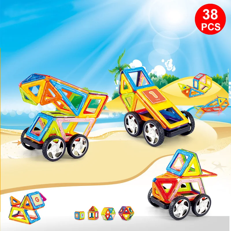 

38PCS Standard Size Magnetic Designed construction Blocks Big Size 3D Model Building Bricks Children Educational Toys Mercury