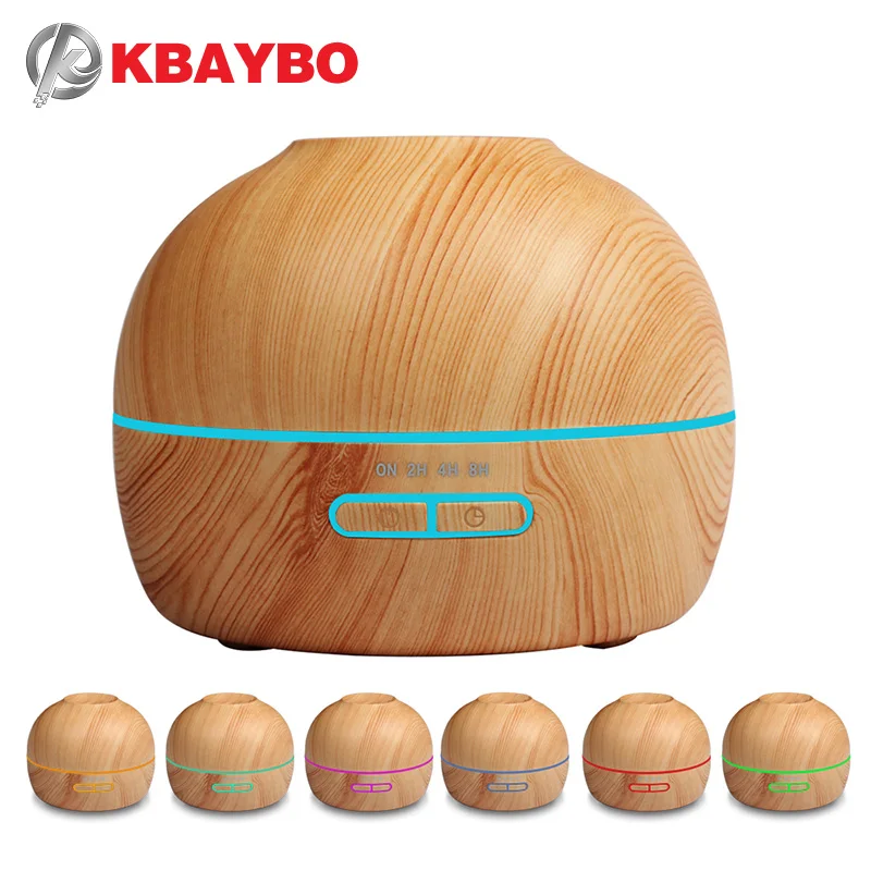

Aroma Essential Oil Diffuser Ultrasonic Cool Mist Humidifier Wood Grain With 7 Color LED Lights Aromatherapy Mist Maker for Home