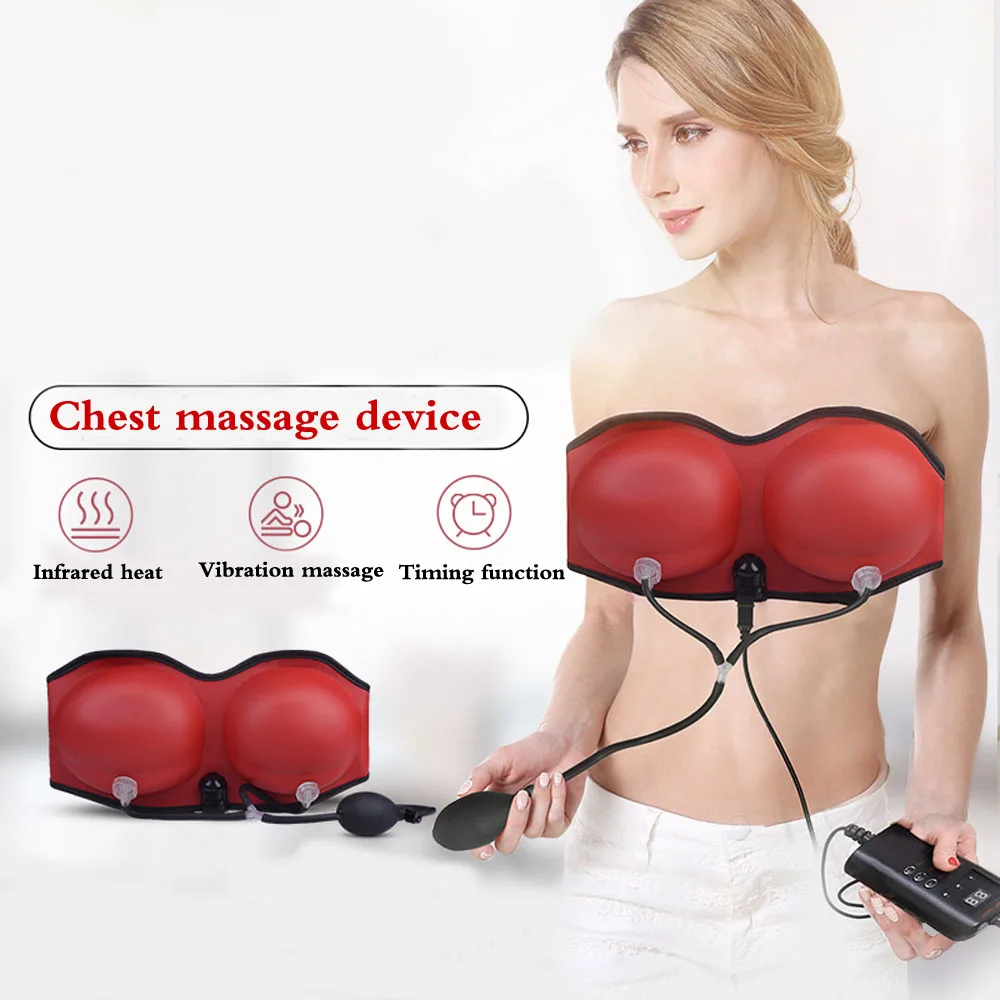 Electric Breast Massager Bra Far Infrared Heating Breast Cup