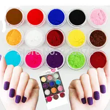 Горячий профессиональный маникюр Poudre de Flocage Velours pour Nail Art-12 кулеуров Маникюр DIY